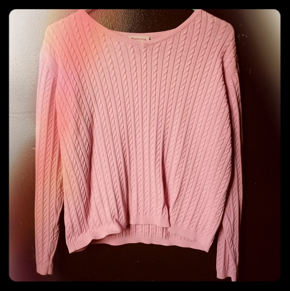 Pink cord sweater